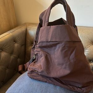 Lululemon Chocolate Nylon Tote